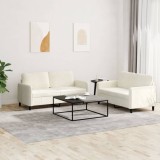Cumpara ieftin Set canapea 2 piese, crem, catifea