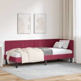 vidaXL Cadru de pat colțar cu headboard bordo 80 x 200 cm Catifea