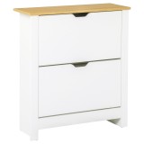 HOMCOM Dulap Hol, Capacitate 12 Perechi Max, dulap pantofi cu 2 Rafturi Reglabile și Detașabile, 72x26x80 cm, Alb | Aosom Romania