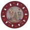 Platou Decorativ Crăciun, Model Spărgătorul de Nuci, Brazi perforați, Plastic, 33cm, Roșu