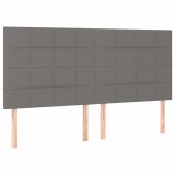 Cumpara ieftin Tablie de pat gri inchis 200x5x118/128 cm, material textil