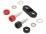 Soclu Banană 4mm 15A 2.5kV Negru Panou Duble