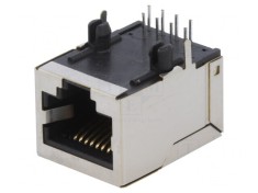 Soclu RJ45 Cat5e Ecranat 8p8c THT Unghi