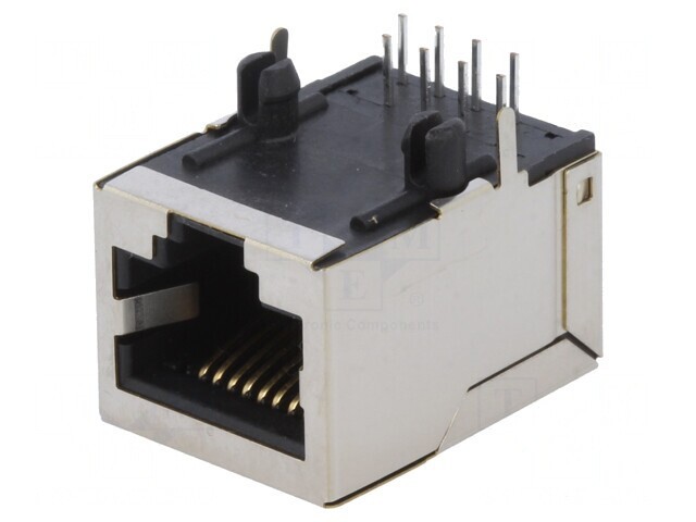 Soclu RJ45 Cat5e Ecranat 8p8c THT Unghi