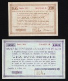 Set complet 10 &amp; 100 Koroane 1920 asignate / bani de necesitate Ibasfalau / Dumbraveni judetul Sibiu . Aproape UNC . Set ft rar !