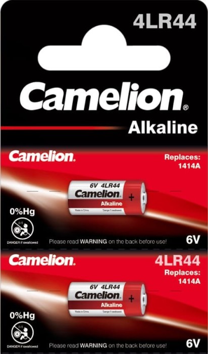 Set 2 baterii 4LR44, 28A, alkaline, 6V, Camelion