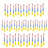 Cumpara ieftin Set 50 Vuvuzele Tricolore Stadion, Petreceri, Meciuri, Goarna Plastic Multicolor, Sunet Puternic 127dB, 60cm, Suport Fotbal Romania