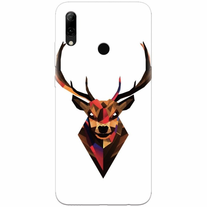 Husa silicon pentru Huawei P Smart 2019, Geometric Tibetan Antelope