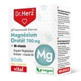 Capsule vegane cu orotat de magneziu 700 mg + vitamina B6 Dr Herz 60 buc