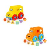 Autobuz + cuburi educative, 23.5&times;15.2&times;17 cm, Polesie