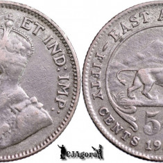 1921, 50 Cents - George al V-lea - Africa de Est Britanică | KM 20