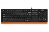 Tastatura cu fir A4Tech FK10 104 taste USB portocaliu