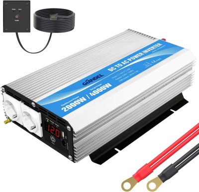 Invertor De Tensiune 2000W/4000W 12V La 230V Volt Usb Dc, 2 Prize Ac - CN foto