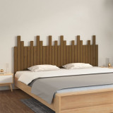 Tăblie de pat de perete, maro miere 185x3x80 cm lemn masiv pin, vidaXL