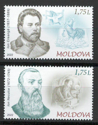 Moldova 2022 Mi 1184/85 MNH - Personalități: Ion Creanga, Ion Neculce foto