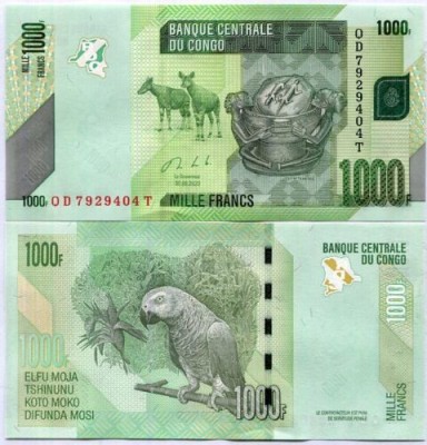 Congo 2020 - 1000 francs UNC foto