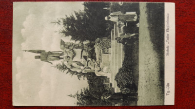 Targu-Jiu-1925-Statuia Tudor Vladimirescu-C.P.circ. foto