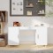 Gossi birou, alb, 140x50x75 cm, lemn compozit