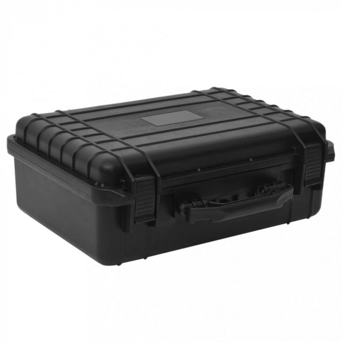 vidaXL Bagaj de zbor portabil, negru, 47x36x18 cm, PP 51796