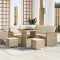 vidaXL Set de canapele pentru grădină cu pernă 8 pcs Bej Rattan poli 3363041