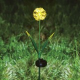 Lampa solara hortensie 25 LED alb cald, iluminat gradina, cu tarus, decor exterior IP44