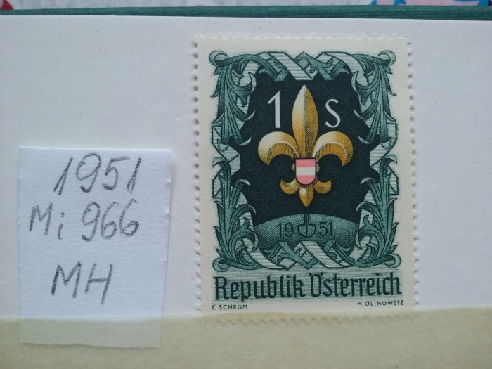 1951- Austria-Mi966-MH