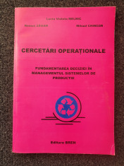 CERCETARI OPERATIONALE - Zagan, Chircor foto