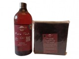 Prep&rsquo;N&rsquo;Shine-Pure Teak Oil &amp; Hand Pad&rsquo;s Hard Abrasive negru, 1000 ml