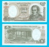 Chile (p#149) 5 Pesos 1975 UNC &#039;Carrera&#039; serie: 0916850