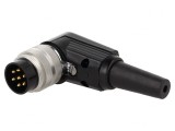 Conector M16 Mufă Tată Lipire pe Cablu 7 Pin 5A 250V IP40, Lumberg