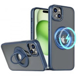 Husa antisoc Apple iPhone 15 Plus MagSafe Ghost Holder Series Albastru
