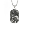 Lant inox Pandantiv zodia Gemeni otel inoxidabil dog tag Personal Style 00A252