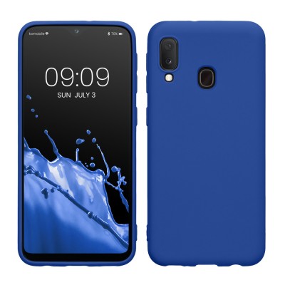Husa Kwmobile pentru Samsung Galaxy A20e, Albastru, Silicon, KWM0000102J030C foto