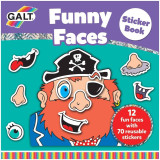 Carte cu abtibilduri Funny Faces PlayLearn Toys, Galt