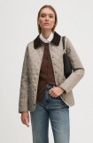 Barbour geaca femei, culoarea bej, de tranzitie