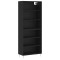 Dulap inalt, negru, 69,5x32,5x180 cm, lemn prelucrat