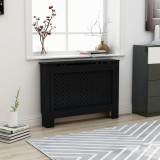 Cumpara ieftin Mască pentru calorifer, negru, 112 x 19 x 81,5 cm, MDF