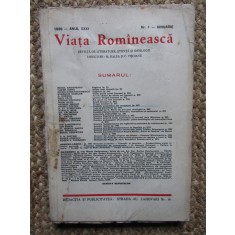 VIATA ROMANEASCA 1939 ANUL XXXI NR 1 IANUARIE