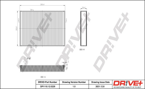 Dr!ve+ DP1110.12.0226 Filtru, aer habitaclu