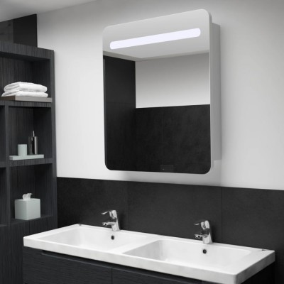 vidaXL Dulap de baie cu oglindă și LED-uri, 68 x 9 x 80 cm 285119 foto