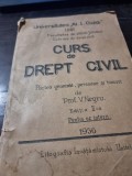 Curs Drept Civil. Partea Generala, Persoane si Bunuri - V. Negru, 1956, 406 pagini