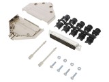Conector D-Sub 37 pini tată drept pentru lipire pe cablu Gold Flash UNC 4-40