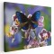 Tablou fluture albastru pe orhidee 1585 Tablou canvas pe panza CU RAMA 60x80 cm