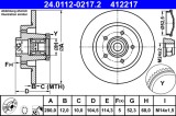 ATE 24.0112-0217.2 Disc frana