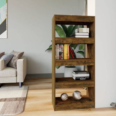 Gossi biblioteca/separator stejar afumat 60x30x135 cm, lemn prelucrat foto