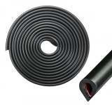 Banda protectie usi auto, cauciuc/plastic, 5 x 5mm, negru