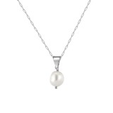 Cumpara ieftin Lantisor argint 925, JW1537, model perla, placat cu rodiu