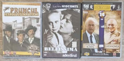 LOT 3 DVD-URI: PRUNCUL, PETROLUL SI ARDELENII; BELLISSIMA; ITZHAK RABIN, DWIGHT D. EISENHOWER-248690 foto