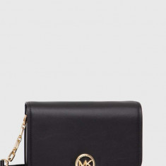 MICHAEL Michael Kors poseta de piele culoarea negru