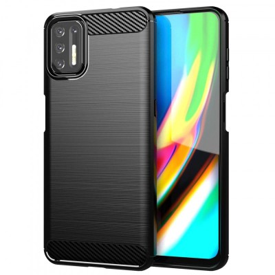 Husa TPU Forcell Carbon pentru Motorola Moto G9 Plus, Neagra foto